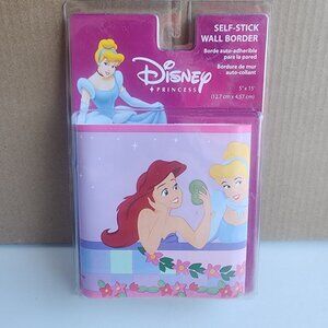 Disney Princess Self-Stick Wall Border featuring Ariel & Cinderella - 5" x...